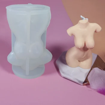 3D Silikoon Lõhn Aroomiteraapia Küünla valmistamiseks Vaha Vormi Käsitsi Art Inimese Keha Parfüümi Seep Hallituse Teenetemärgi Käsitöö
