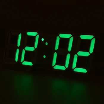 24/12 Tunni vaate Vaadata Alarm LED digitaalkell Seina Riputamise 3D Tabel Kell Kalender Temperatuur Ekraani Eredus Reguleeritav