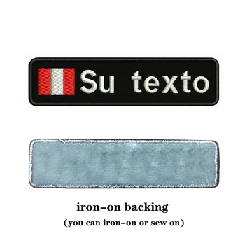 Peruu Lipu 10X2.5cm Tikandid Custom Nimi Tekst Plaaster Triibud pääsme Rauast Või Velcro Toetus Plaastrid Riided, Seljakott Müts