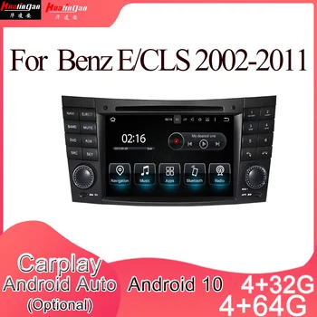 Android 10 Auto Multimeedia DVD Stereo-Raadio Mängija, GPS Navigatsioon Carplay Auto Benz E/CLS 2002-2011