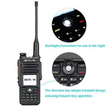 Retevis RT82 Dual Band DMR-Digitaalne Veekindel GPS Digitaalne kahesuunaline Raadio Walkie-talkie, 5W VHF-UHF-DMR-IP67 Sink Amatöör-Raadio