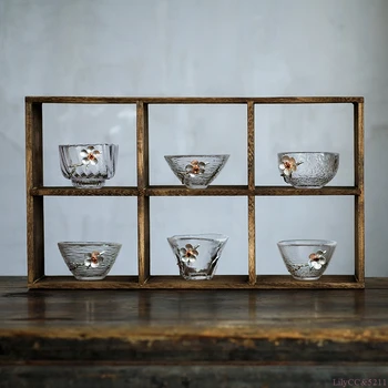 Jaapani Stiilis Veenvalt Klaas Väike Tee Degusteerimine Cup Tina Klaasi Ühe Tassi kuumakindel Kõrge Kvaliteediga Tee Set 1tk