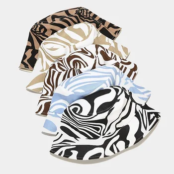 2021 Uus Must Valge Sebra ja Lehm Prindi Kopp Mütsid Naised Mehed Suvel Fishman Mütsid Tüdrukud Reisi Kurb Poiss Panama Päike Müts hulgimüük