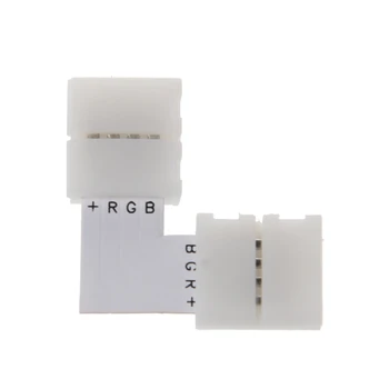 4 Pin LED-Liides L Kuju Nurgas Kiire Splitter Õige Nurga all 10mm 5050 RGB LED Valgus