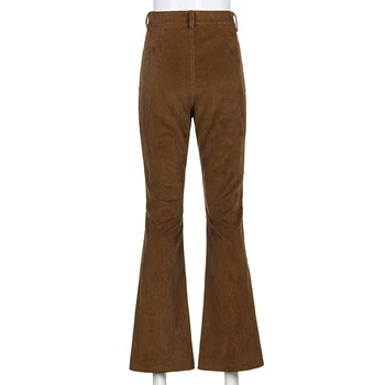 Sweetown Pruun Velvetist Joggers Naiste Vintage Rõivad Y2K Esteetiline Õie Streetwear Põletatud Püksid Naiste Madal Vöökoht Püksid