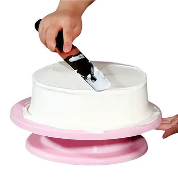 Uus Plastikust Kook Plaat Pöördlaua Keeramine Anti-skid Ring Kook Seista Kook Dekoreerimiseks Pöördlaud Köök DIY Pan Küpsetamine Tööriist