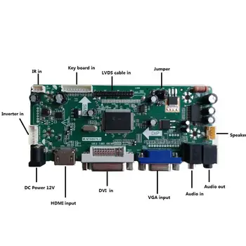 Komplekt B133XW03 V1/B133XW03 V0 Töötleja Juhatuse 1366x768 HDMI-ühilduvate+DVI+VGA Ekraan M. NT68676 LCD LED Ekraan 13.3