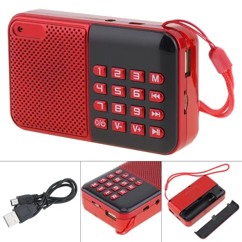 E16 Kaasaskantav MP3-Mängija Mini Audio Kaardi Kõlar FM-Raadio koos 3,5 mm Kõrvaklappide Pistik, USB-Eest Joon Sobib Kodus/Väljas