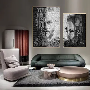 Plakatid ja Pildid Ragnar Lothbrok Viikingid Motiveerivat Pilte Home Design Inspring Quote Seina Art Maali Frameless