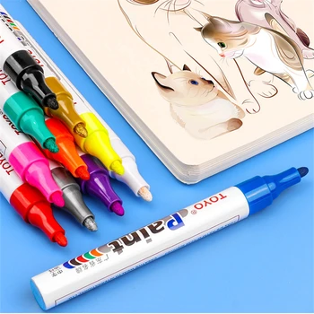 3TK/set Veekindel Rehvi Värvimine Pen Sile pind ei pleegi ning kustumis-värvi pliiats