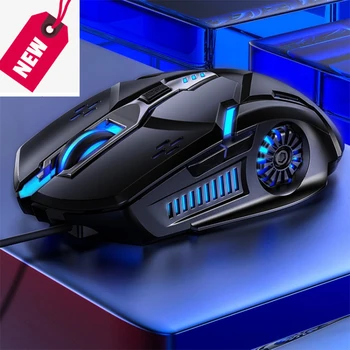 YINDIAO Wired Gaming CSGO Mouse USB Optical Gamer Hiir Ergonoomilised Hiired, 6 nuppu 3200DPI Arvuti Hiirt RGB Koos 7Colors Kerge