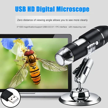 Digitaalne Mikroskoop, Luup 1000X USB Elektroonilise Kaamera LED Lamp Eakad Inimesed Kergesti Lugemise Pakkumise ARVUTI Sülearvuti