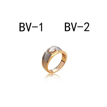 Algne logo meeste ja naiste terasest rõngas, valge ja must keraamiline gem BV, vedru ring, abielusõrmus, replica, kes armastavad Huanbao