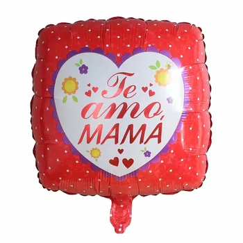 50tk 18inch Südame Kuju hispaania Feliz Dia Mama Foolium Õhupallid Õnnelik Ema Päev Kaunistused Heelium Globos Sünnipäeva Kingitused