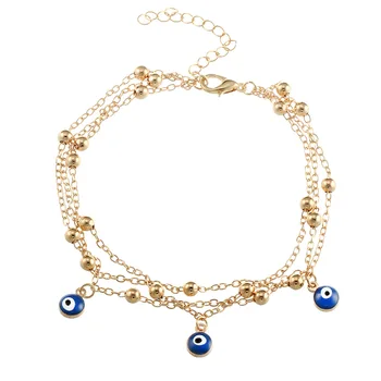 Euroopa ja Ameerika väliskaubanduse fashion blue eye ripats Hot müük Bead chain suu ornament