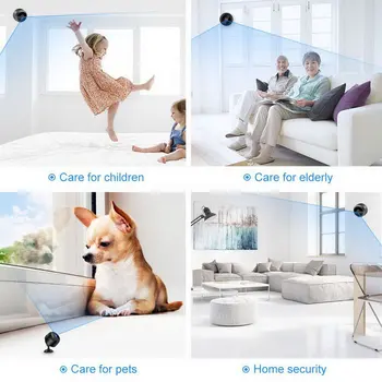 Micro Home Wireless CCTV Video Mini Turvalisuse Järelevalve Wifi IP Camara Infrapuna Andur CMOS 2MP Telefon Alarm Kaamera
