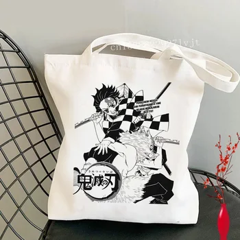 Demon Slayer ostukott shopping tassima eco shopper bolsa puuvill bag kott kootud kohandatud