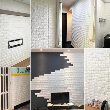 3D Piht Baseboard isekleepuvad Seina Kleebis Vaht Serv DIY elutoas TV Taust Seina Veekindel Ja hoiatustuled