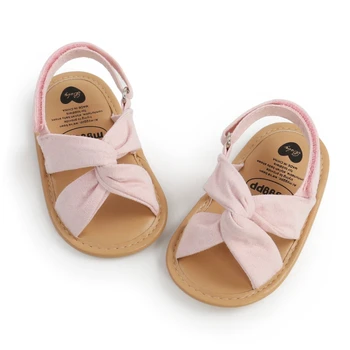 Vastsündinud Beebi Tüdruk Armas Sandal Pehme Ainus Korter Kingad Imiku Non-Slip Esimene Käimistoolid (Solid Color Suve Sandaalid 0-18M