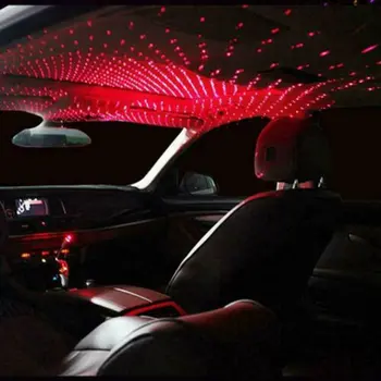 LED Auto Atmosfääri Starlight Projektor Auto Lakke Romantiline USB Öö Hele LED Valgus, Interjöör Projektori Lamp Starlight Tarvikud
