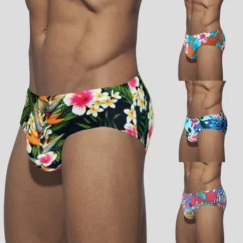Meeste Supelrõivad Push Up Väike Tõus Ujumine Püksikud Mens Seksikas Lill Printida Ujuda Reisikohvrid Beach Lühikesed Püksid Surffing Ujumispüksid Beachwear