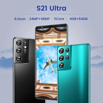 Galxy S21 Ultra 6.1 Tolli 4+64GB 10 Core Sõrmejälje, ID Odav Nutitelefonid Ülemaailmse Sõrmejälje Face ID Dual SIM Mobiiltelefonides MTK6889