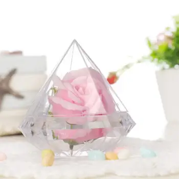 10/20pcs Läbipaistev Teemant Kuju Candy Box Pulm Teene Kinke Pool Kasti läbipaistvast Plastikust Konteiner Home Decor Kingitus