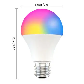9W WiFi Smart Lamp B22 E27 RGB LED Lambi Tööd Alexa/Google Kodus 85-265V RGB+Valge Juhitava Taimeri Funktsioon Magic Lamp