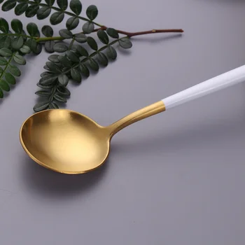 Valge Kuld Nõud Roostevabast Terasest Söögiriistade Komplekt Köök Dinnerware Dessert Lusikas-Kahvel Nuga Komplekt Kuldne Söögiriistad Seada Dropshopping