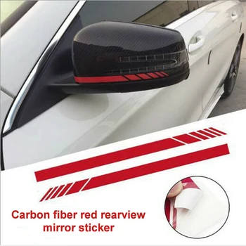 Auto Kleebis 2tk Rearview Mirror Pool Decal Triip Vinüül Veoauto Sõiduki Kere Lisaseadmed Must/Punane 15.3*2cm
