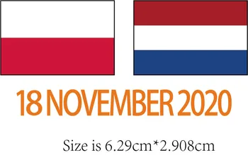 2020 Holland match Üksikasjad Holland Vs Poola Novermber 18 triikraud plaastrid riided Jalgpalli Embleem