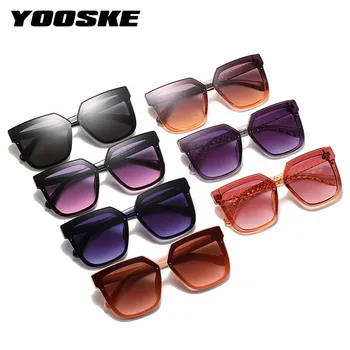 YOOSKE Classic Vintage Square Päikeseprillid Naistele Liiga päikeseprillid Meestele Luksus Brändi Disaini Prillid Retro Suur Raam Eyewears