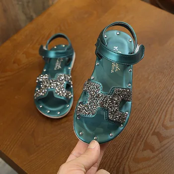 Printsess tüdrukute sandaalid 2021new suvel kive laste vabaaja kingad laste poole kingad pehme tald suurus 27 ~ 37
