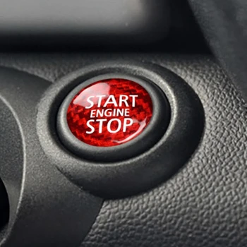 Süsinikkiust Mootori Start-Stop-Nupp Sisekujundus Katab Kleebise Mini Cooper R55 R56 R57 R58 R59 R60, R61