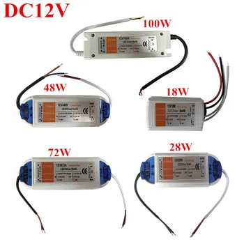 Praktiline DC12V 18W/28W/48W/60W/72W/100W Juhi Adapter Trafo Toide 3528 5050 LED 5630 Valgus
