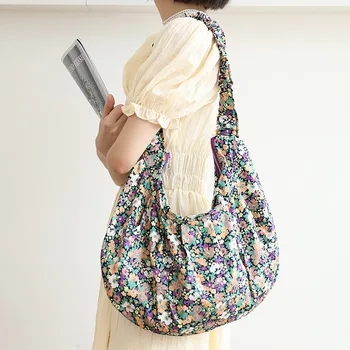 Värske lilleline õla kott naistele, kaenla all kott uus vabaaja disainer käekotis mood kooli messenger kotid suur emane crossbody