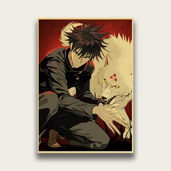WTQ Jujutsu Kaisen Plakat Retro Plakat, Lõuend Kunsti Anime Plakateid Seina Decor Plakat Seina Art Pilt Tuba Decor Home Decor