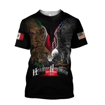 Suvel Moe Meeste T-särk Mehhiko-Ameerika Asteekide Warrior 3D Kogu Trükitud T-särgid Unisex Harajuku särk Vabaaja Tee Topid-2