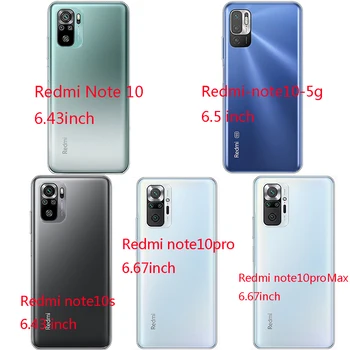 Pehme puhul Xiaomi Redmi Lisa 10 Pro Läbipaistev Tpu kohta Redmi Note10 10S Coque Selge Armas Tolmu-tõend, Juhul Põrutuskindel Kaitseraud