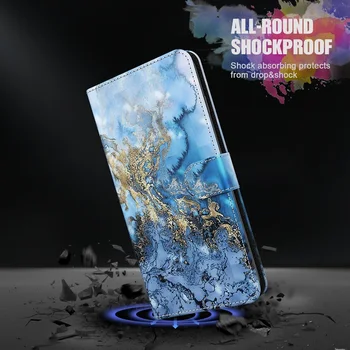 3D Värviline Muster Telefon Case For iPhone 12 11 Pro Max X XS XR 6 7 6S 8 Plus SE 2 2020. aasta mini Rahakott Nahast Seista Kaane