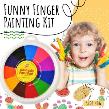 Naljakas Finger Painting Kit Sõrme Joonis Mänguasjad Haridus-Tööriista Komplekt Muda Maali Laste Varase Õppe Mänguasi Haridus Cardmaking