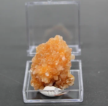 Looduslik Apelsini Apophyllite Kristall, Mineraal-Näidis Maagi Crystal Rock kivid ja kristallid kvartsist suurus kast 34mm tasuta shipping