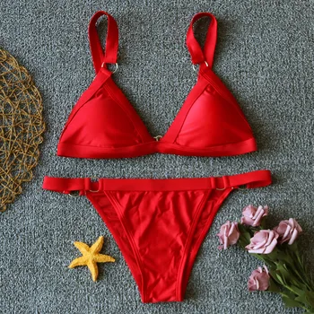 2019 Uus Side Bikini Sexy Naiste Ujumisriided Push Up Ujumistrikoo Brasiilia Bikiinid Komplekti Beach Trikoo Naine Tahke Ujuda Masti