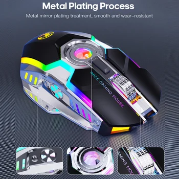 RGB Gaming Mouse Juhtmeta Hiir Laetav Vaikne Mause LED Taustavalgustusega, Hiired, 3200 DPI, Juhtmeta Hiir, mis on Mängija Jaoks Sülearvuti
