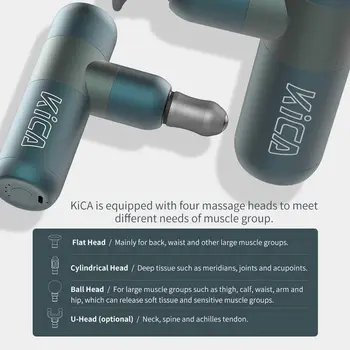 KiCA K1 ja K2 Pakett Mini Massaaž Gun Metal Sügavat Kudede Massaaži-Gun Elektrilised Löökpillid Lihaste Relv Massager Valu Lihaste