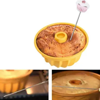 2tk Kook Küpsetamine Nõela Kook Tester Cartoon Cupcake Roostevabast Terasest Kook Tester Nõela Küpsetamine Vahend, Köök Vidin Tarvikud