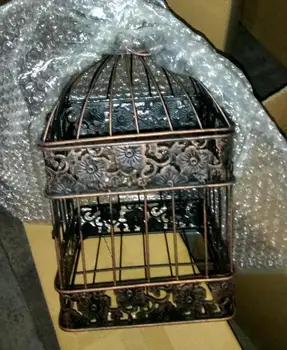Fashion Pulm Birdcage Raud Kodu Kaunistamiseks Rekvisiidid Linnu Puuri Kohandatud Dekoratiivsed Puuri Must