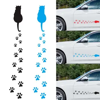 50% KUUM MÜÜKI!!! Universaalne Kass Kassipoeg Kõnnib Jalajäljed Auto Uks PVC Dekoratiivne Kleebis Decal