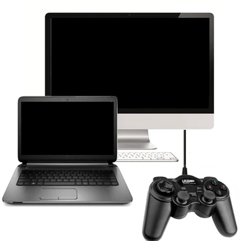 USB-Kaabel-Gamepad Juhtnuppu USB 2.0 Šokk Joypad mäng draiverid Mängu Töötleja Juhtnuppu ARVUTI Sülearvuti