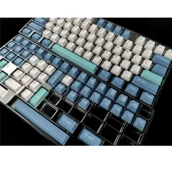 Shoko Teema Keycaps PBT OEM Keycaps 125 Keycaps Värvi-sub Cherry MX Klaviatuuri sinine valge